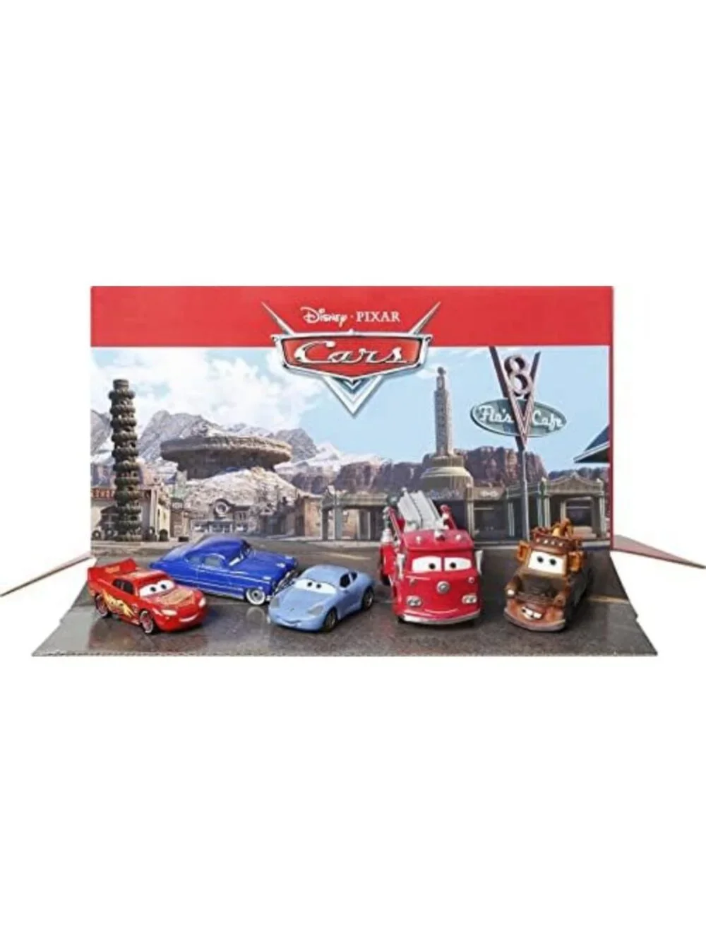 Collectible 5-Pack Toy Cars Set with Fire Truck - Disney Pixar Radiator Springs